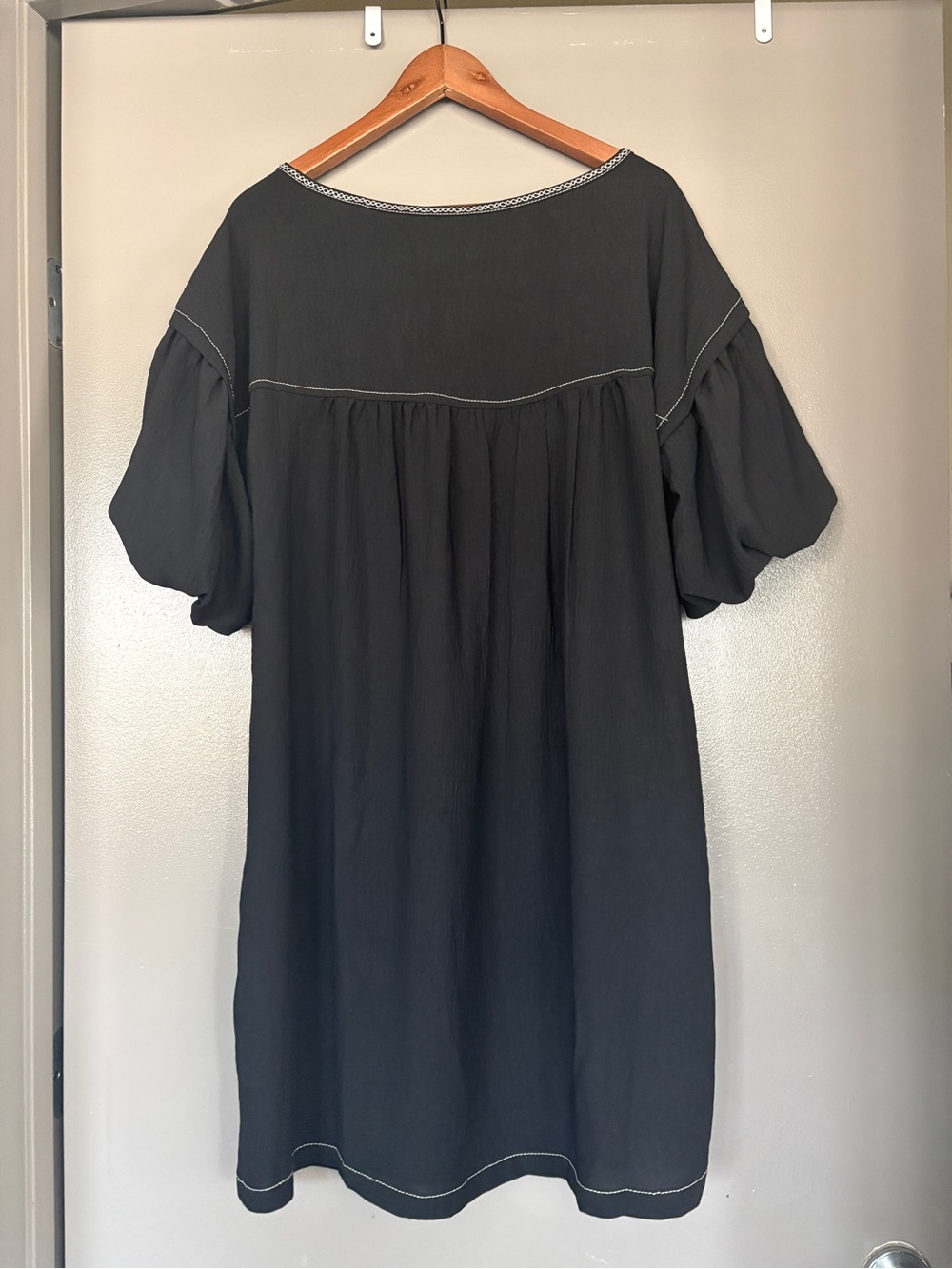 Max Studio Black Embroidered Easy Dress - Picture 4 of 6
